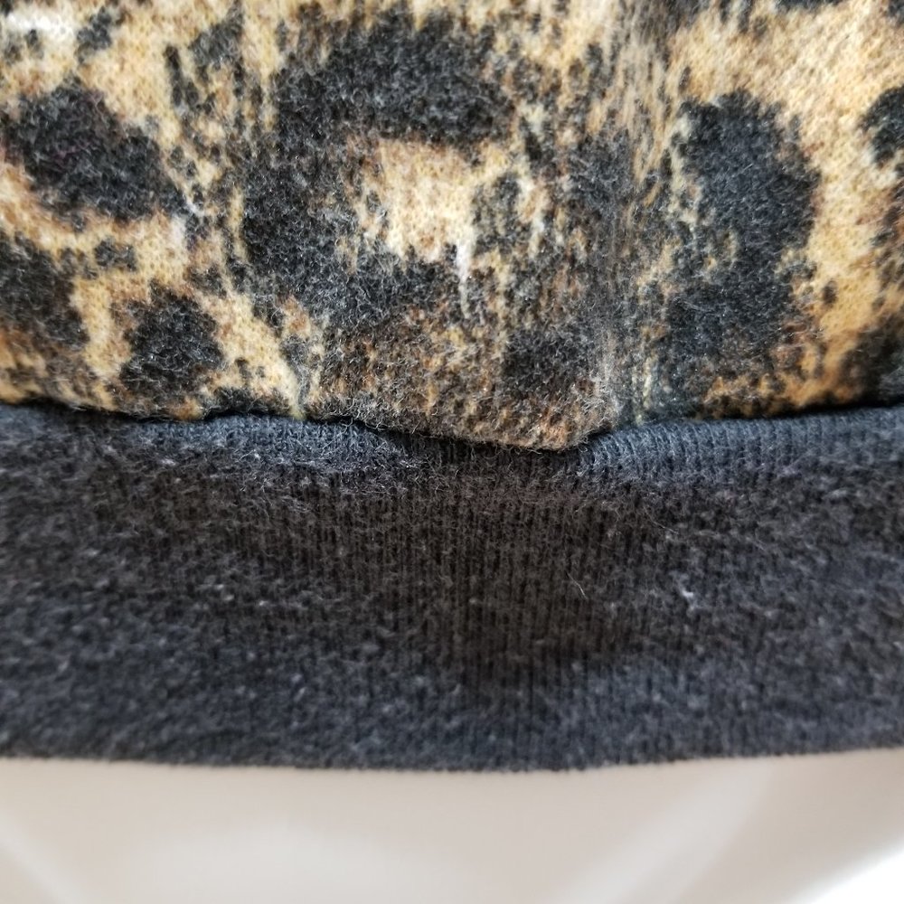 Sky Lite sweatshirt Size? leopard cheetah animal print ringer pullover VINTAGE - Picture 6 of 9